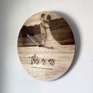 Customs Engraved Wedding/Anniversary Wall Clock